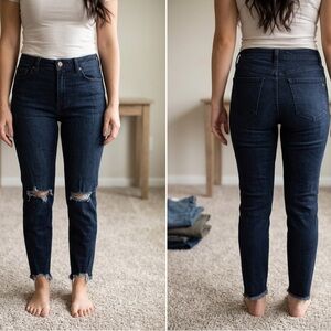 Free People ankle crop skinny jeans